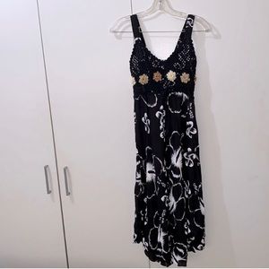 Crochet floral dress